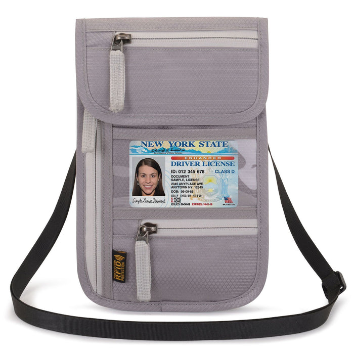 Travel Abroad Document Package Multi-functional Waterproof Neck Passport Holder