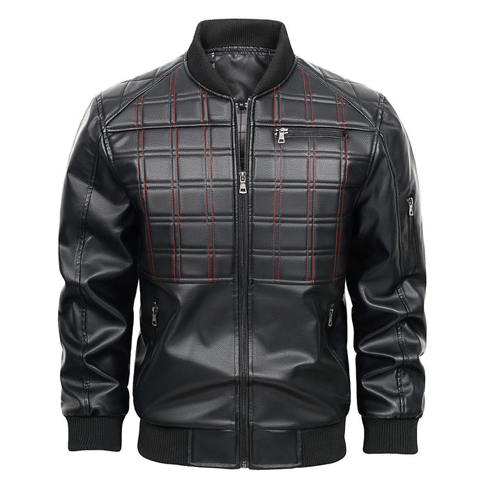 Men's Spring And Autumn New Leather Jacket