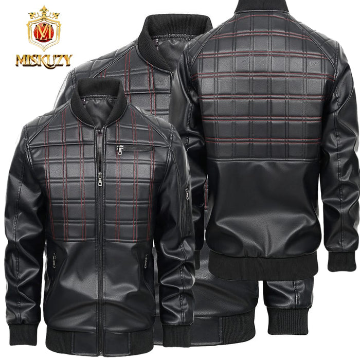 Men's Spring And Autumn New Leather Jacket