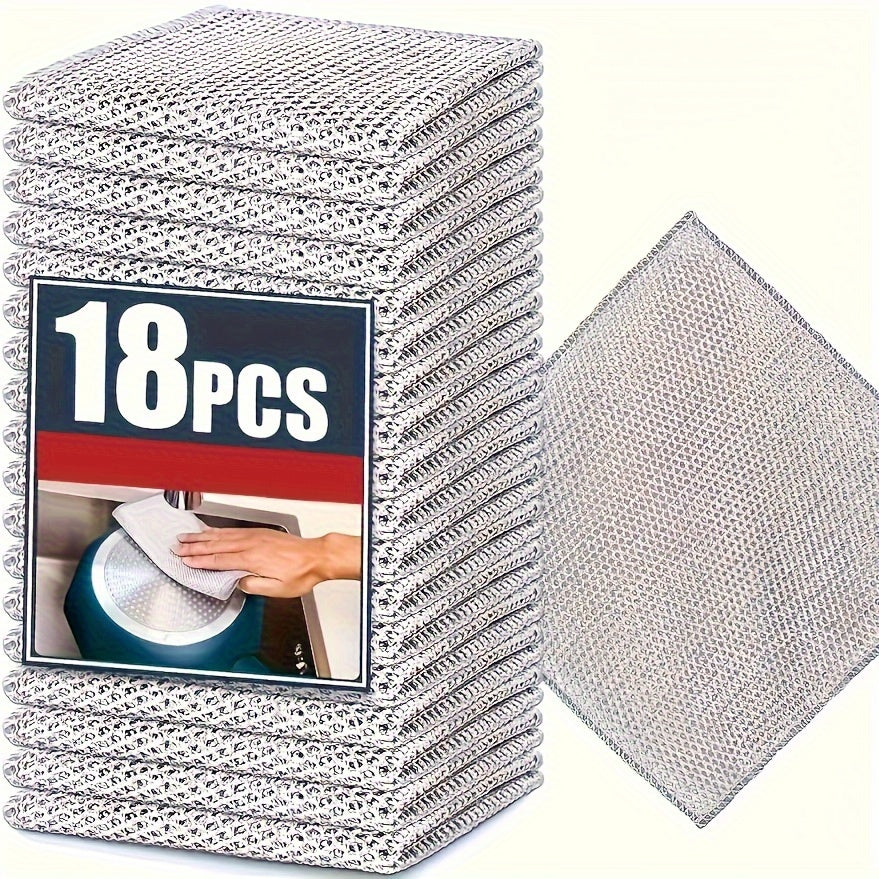 Magic Cleaning Cloths 1218pcs  NonStick OilFree Kitchen Scrubbers For Stove Range Hood  Dishwashing  Durable Nylon Square Shape Stain Removal Towels For Kitchen  Bathroom